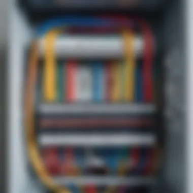 Illustrative diagram showing wire connections in a distribution box Diagram of wire connections in a distribution box