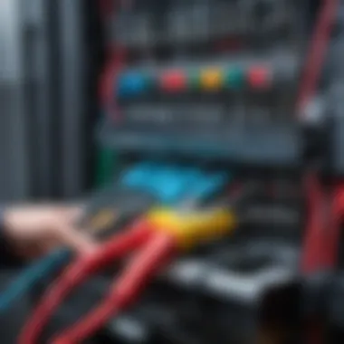 Essential tools for wire connections in a distribution box Tools for connecting wires