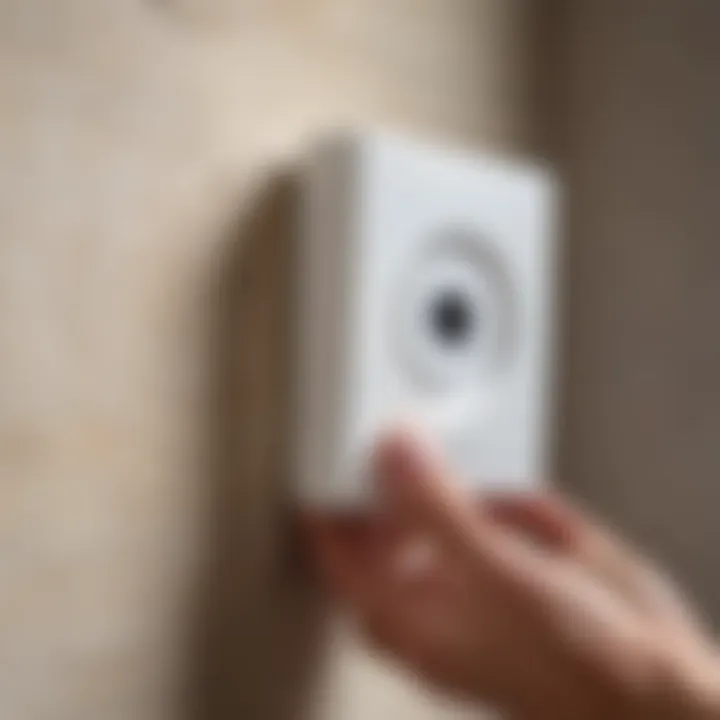 Installation of motion sensor in a wall