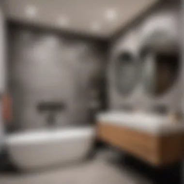 Stunning Drywall Finish in a Modern Bathroom A beautifully finished bathroom showcasing drywall installation.