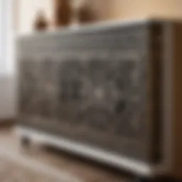 Radiator covered with decorative panel