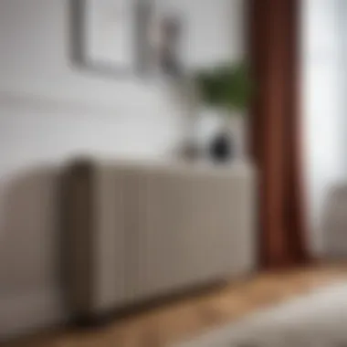 Fabric Radiator Cover for Textured Look Stylish fabric radiator cover adding texture to the room