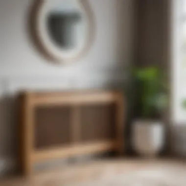 Wooden Radiator Cover in Classic Setting Traditional wooden radiator cover enhancing classic home aesthetics