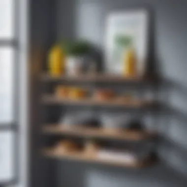 Showcasing Your Stylish Storage Solution A finished shelf displaying stylish storage solutions