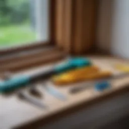 Essential tools for cutting a plastic windowsill