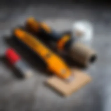 Essential tools required for wallpaper adhesive preparation