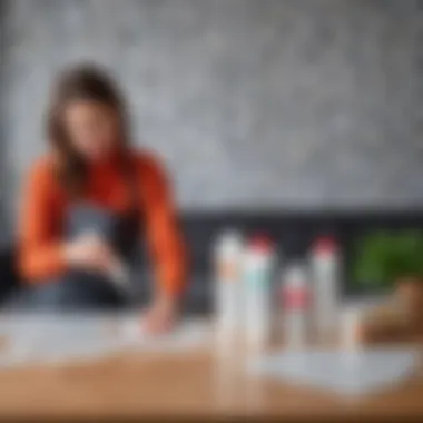 Selecting the Right Wallpaper Adhesive Different types of wallpaper adhesives on a table