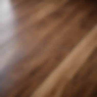 An example of laminate flooring exhibiting bubbling and distortion