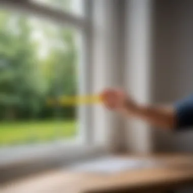 Measuring window dimensions for blind installation