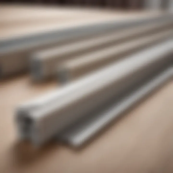 Flexible curtain rail installation materials laid out