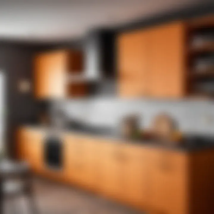 A finished kitchen showcasing the newly installed cabinets with a stylish look