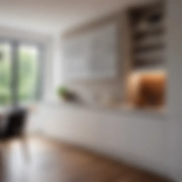 Stylish kitchen design with hidden radiator under the window