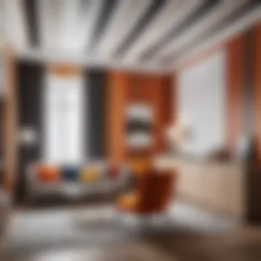 Using Stripes to Create Height Illusion Interior design using stripes to visually raise the ceiling