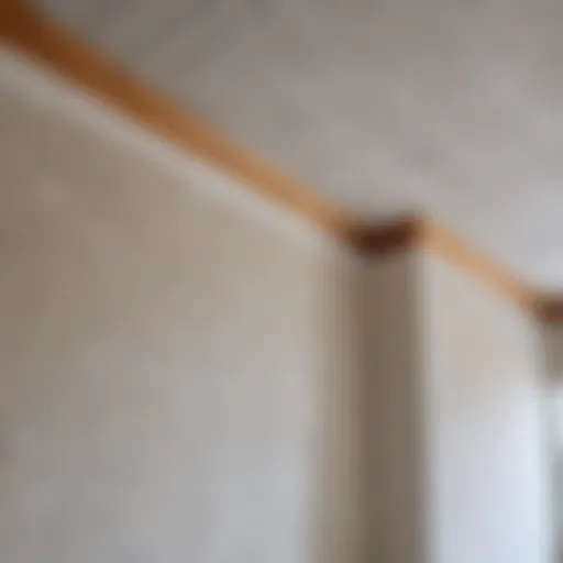 Close-up of gypsum board installation