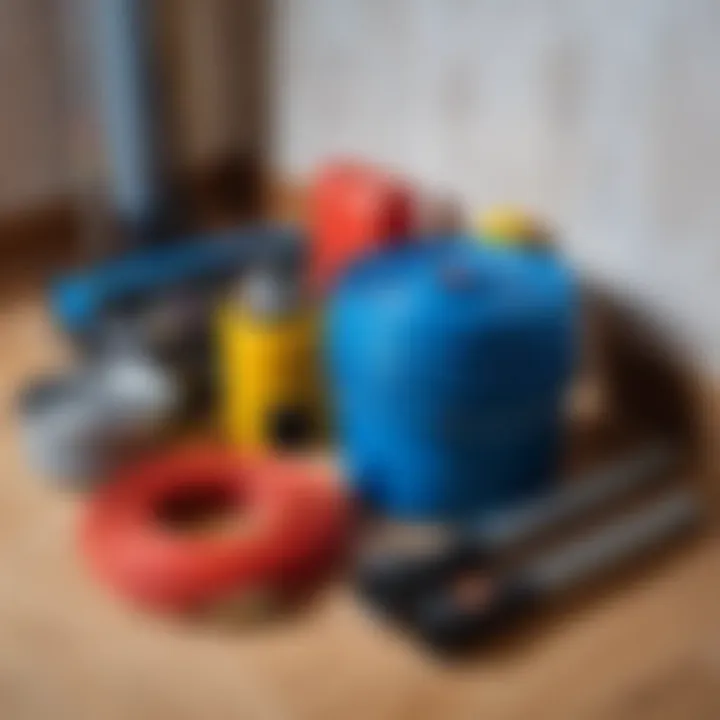 Tools required for installing water floor heating