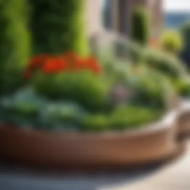 A beautifully arranged flower bed with sustainable planting techniques.