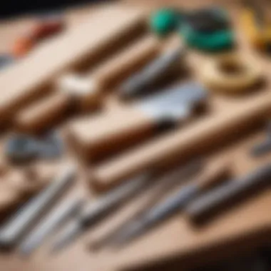 Selection of woodworking tools