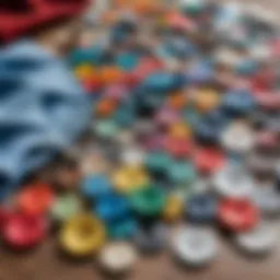 Creative materials for making buttons on clothing at home