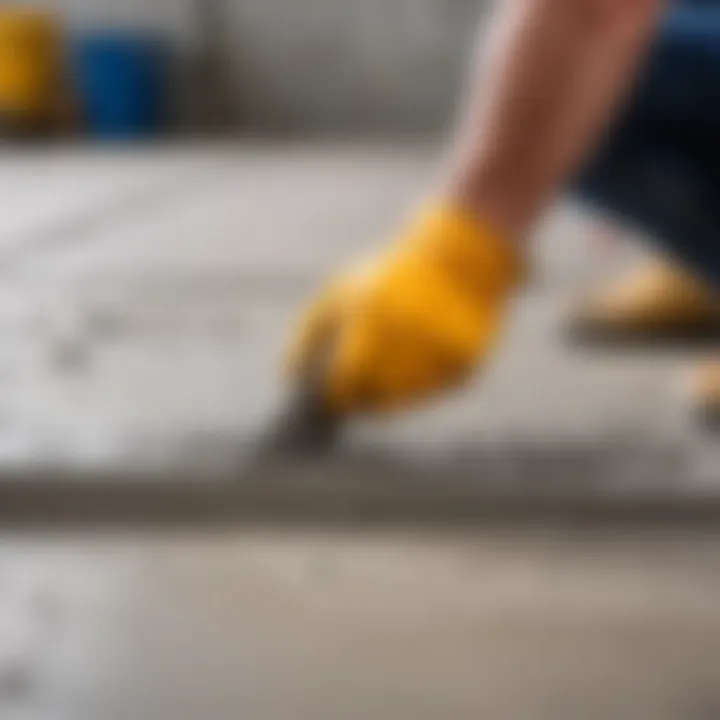 Demonstration of adding reinforcement agents to concrete