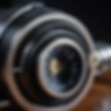 Combination Cable Lock Details Close-up of a combination cable lock showcasing the dial and cable
