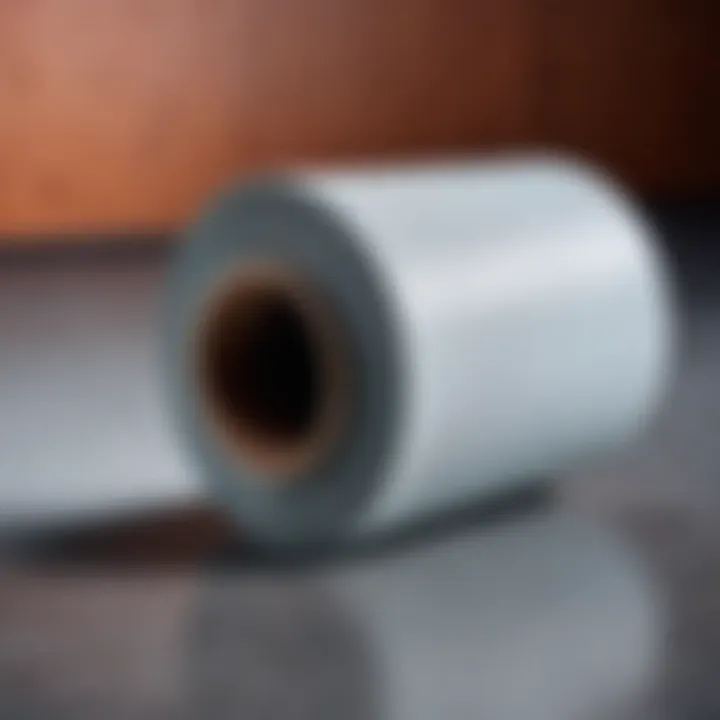 Close-up of roller covering, showcasing material differences