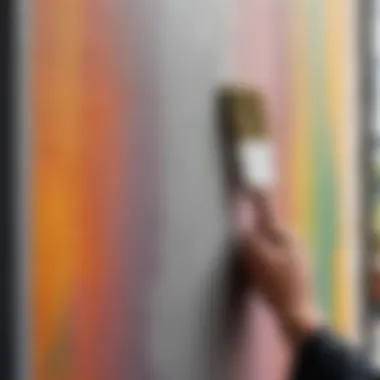 Techniques for Applying Paint Effectively Various painting techniques demonstrated on a facade surface