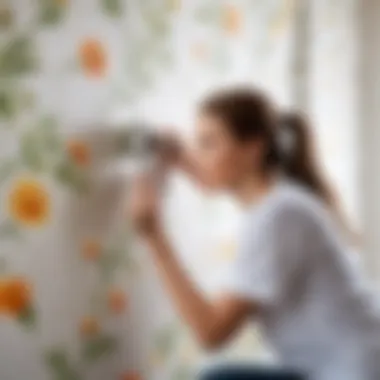 Caring for painted fiber wallpaper