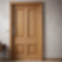 A well-prepared wooden door ready for painting