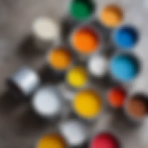 A variety of paint types suitable for plastic