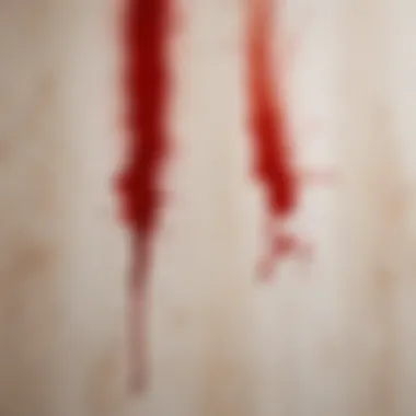 Visible Blood Stain on Wallpaper Wall with a visible blood stain