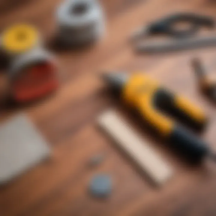 Tools and materials for repairing linoleum