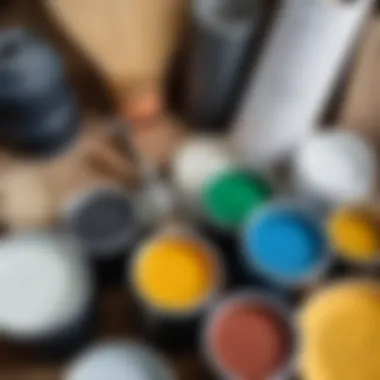 A variety of painting materials for spray applications