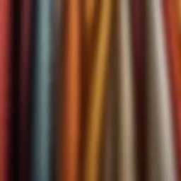 A variety of fabrics suitable for Roman shades, showcasing texture and color options.