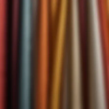 Fabric Selection for Roman Shades A variety of fabrics suitable for Roman shades, showcasing texture and color options.