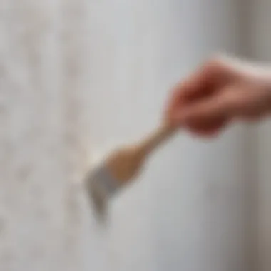 Applying spackle with a spatula