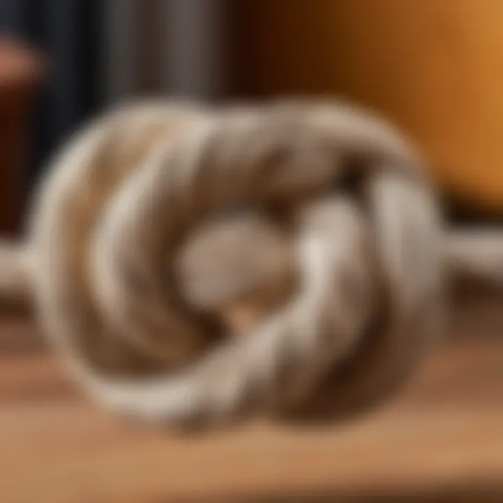 Close-up of a knot demonstrating its strength and reliability