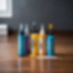 Different types of sealants displayed