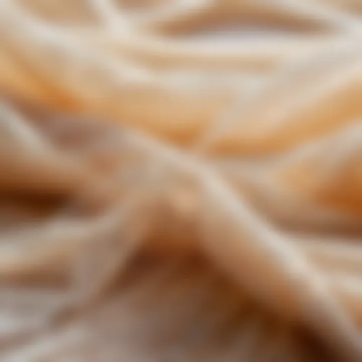 A close-up of sparkling clean tulle showcasing its texture