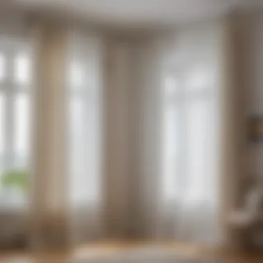 Curtain Whitening Results Before and after comparison of sheer curtain whitening.