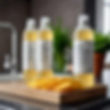 Natural Cleaning Agents for Tulle Care Natural cleaning agents displayed for fabric care