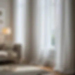 Bright white sheer curtain after treatment