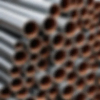 Illustration of pipe types for construction