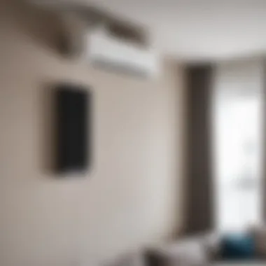 Modern Air Ventilation System Setup Modern air ventilation system installed in an apartment
