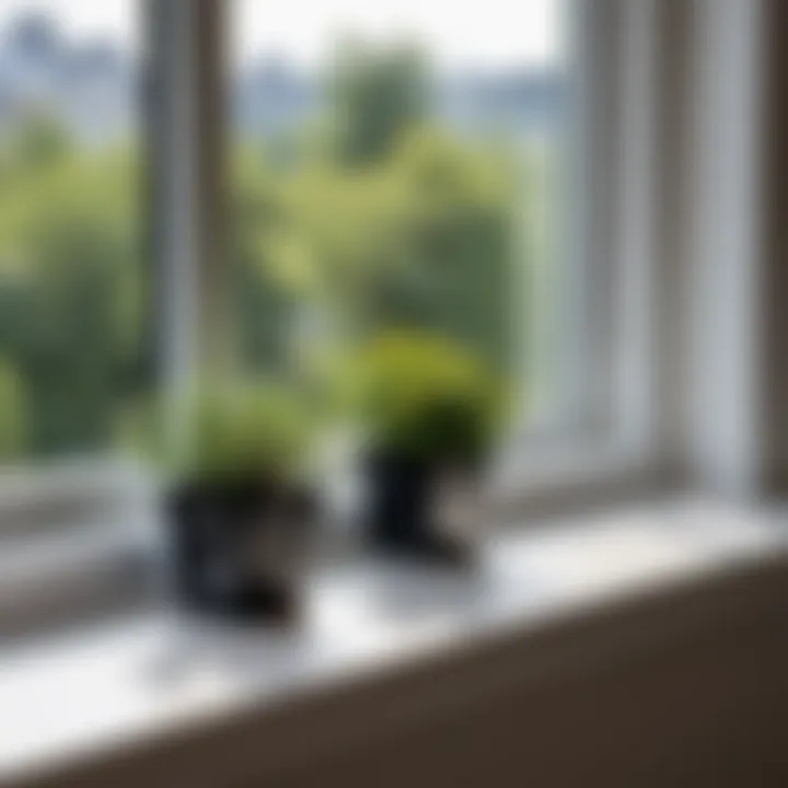 Proper installation of a plastic windowsill in a home setting.