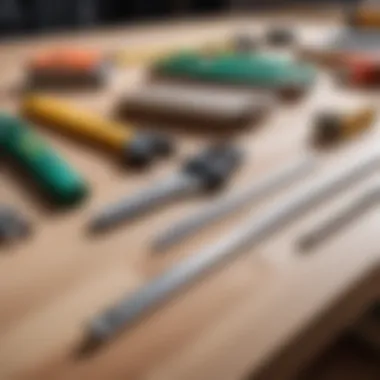 Expert installation tools arranged neatly on a workspace