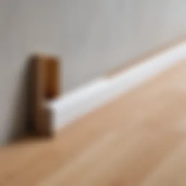 Various types of baseboards displayed on a surface