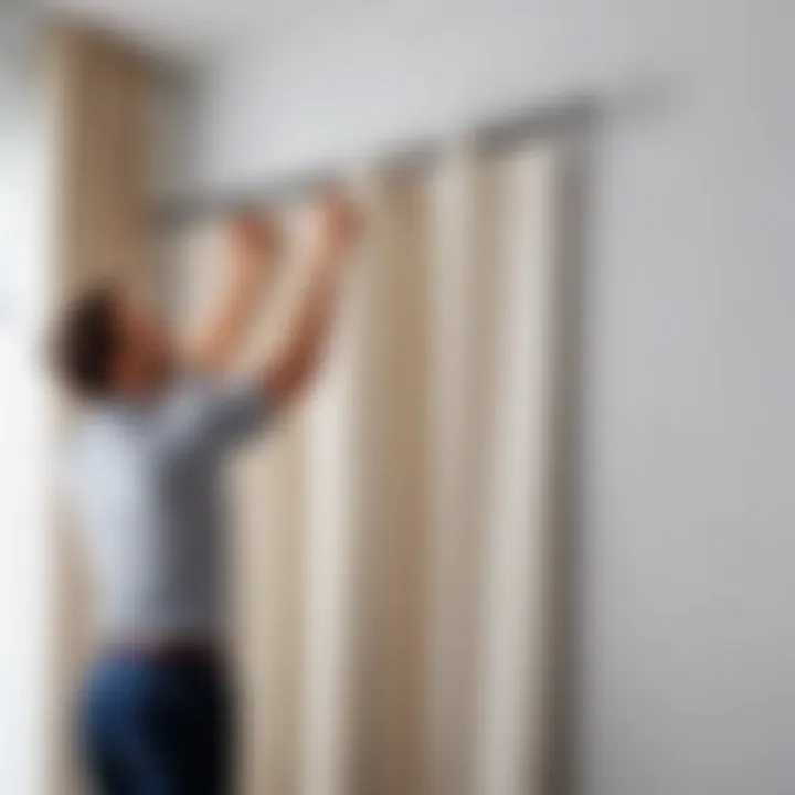 Step-by-step guide on the wall preparation for curtain installation