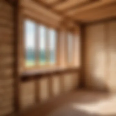 Innovative insulation materials used for improving thermal efficiency in wooden homes.