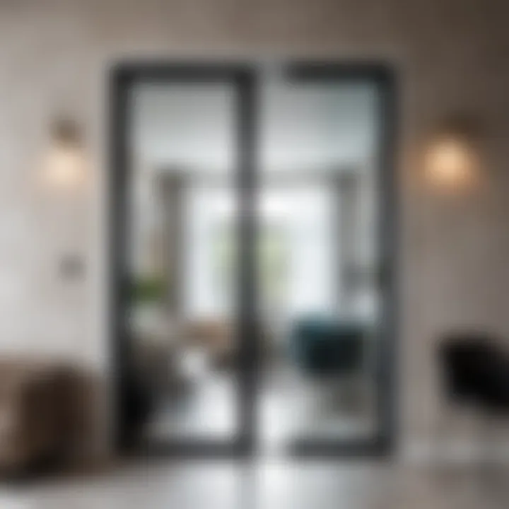 Contemporary glass door blending style and function