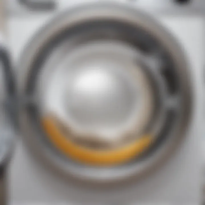 Interior view of a washing machine drum